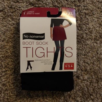 NEW No Nonsense Boot Sock Tights Size L/XL